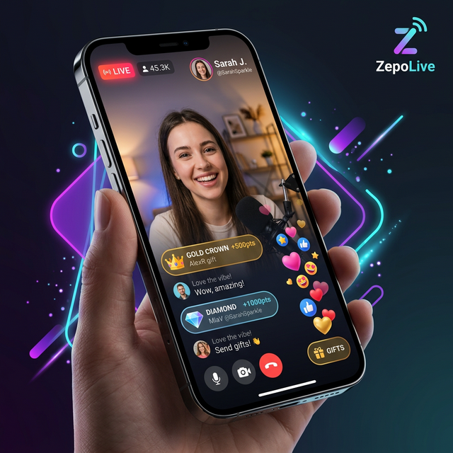 ZepoLive App Interface
